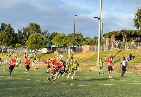 Friday Night Lights flag football at Poinsettia Park