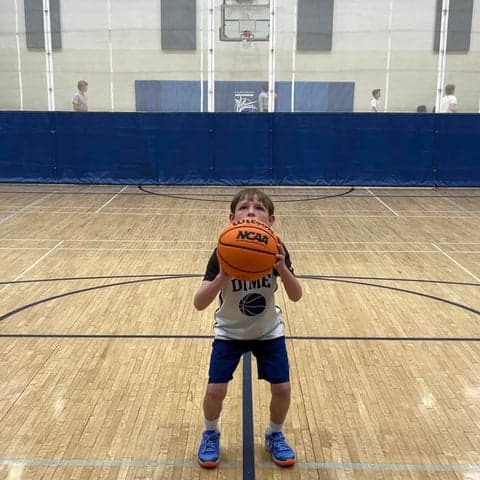 Dime Basketball player training at local gym