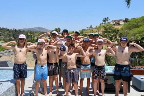 Dime Basketball team pool party