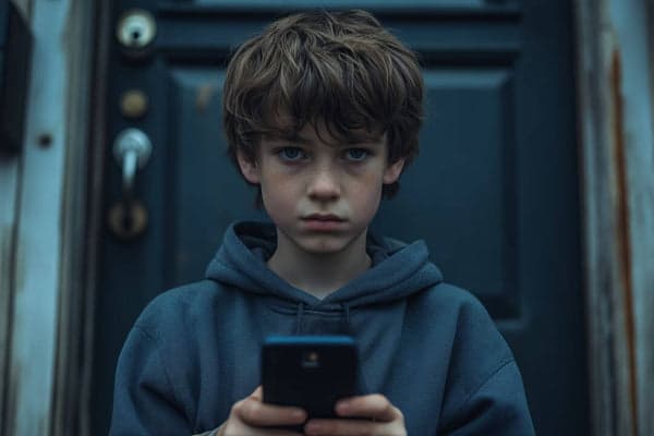 Youth with smartphone
